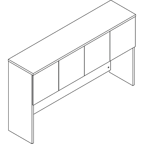 Lorell Prominence 2.0 Hutch 39" Height x 66" Width x 16" Depth - 4 Door(s) - Material: Particleboard - Finish: Laminate (LLRPH6639ES)