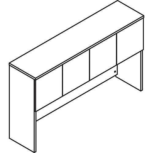 Lorell Prominence 2.0 Hutch 39" Height x 72" Width x 16" Depth - 4 Door(s) - Material: Particleboard - Finish: Laminate (LLRPH7239MY)
