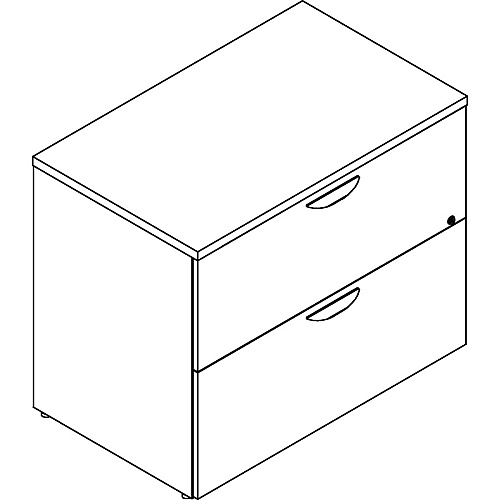 Lorell Prominence 2.0 Lateral File 36" x 22" x 29" - 2 x File Drawer(s) - Band Edge - Material: Particleboard - Finish: Espresso Laminate, Thermofused Melamine (TFM) (LLRPL2236ES)