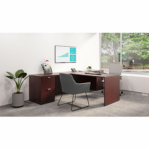 Lorell Prominence 2.0 Right Return 29" Height x 42" Width x 24" Depth, x 1" Thickness Top - 2 x File Drawer(s) - Band Edge - Material: Particleboard - Finish: Laminate (LLRPR2442RMY)