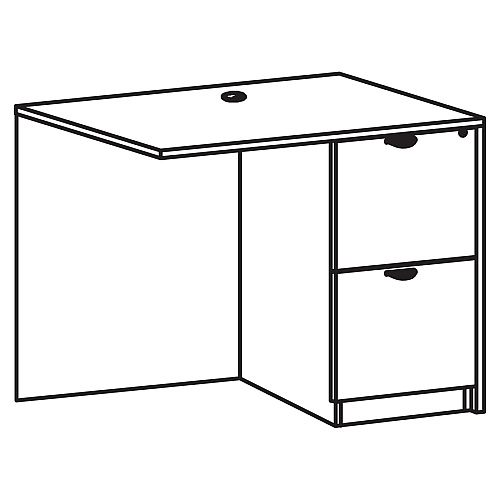 Lorell Prominence 2.0 Right Return 29" Height x 42" Width x 24" Depth, x 1" Thickness Top - 2 x File Drawer(s) - Band Edge - Material: Particleboard - Finish: Laminate (LLRPR2442RMY)