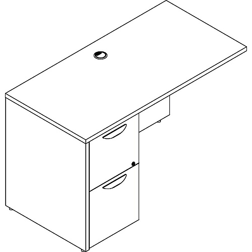 Lorell Prominence 2.0 Left Return 29" Height x 48" Width x 24" Depth, x 1" Thickness Top - 2 x File Drawer(s) - Band Edge - Material: Particleboard - Finish: Laminate (LLRPR2448LMY)