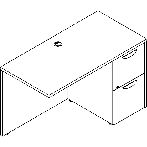 Lorell Prominence 2.0 Right Return 29" Height x 48" Width x 24" Depth, x 1" Thickness Top - 2 x File Drawer(s) - Band Edge - Material: Particleboard - Finish: Espresso Laminate, Thermofused Melamine (TFM) (LLRPR2448RES)