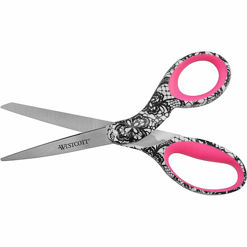 Westcott 8" Fashion Scissors 8" Overall Length - Left/Right - Stainless Steel - Multi - 1 Each (16660)
