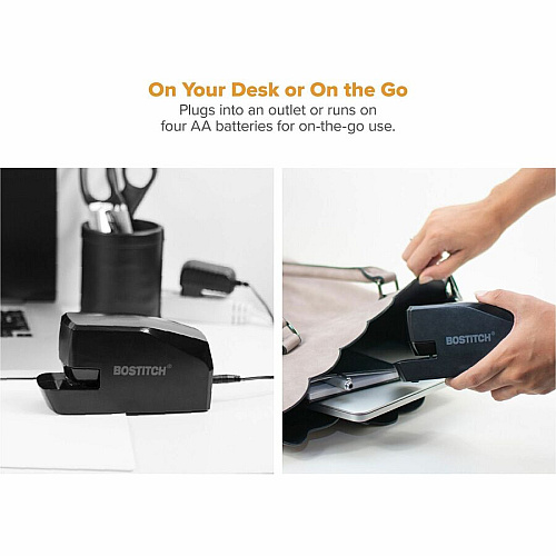 Bostitch 20-sheet Electric Stapler Staples Upto 20 Sheet - Holds Upto 105 Staple - Half Strip - 4 x AA - Black - 1 Each (MDS20)