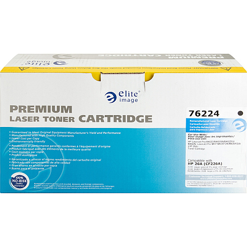Elite Image Remanufactured Laser Toner Cartridge - Alternative for HP 26A (CF226A) - Black - 1 Each 3100 Pages (76224)