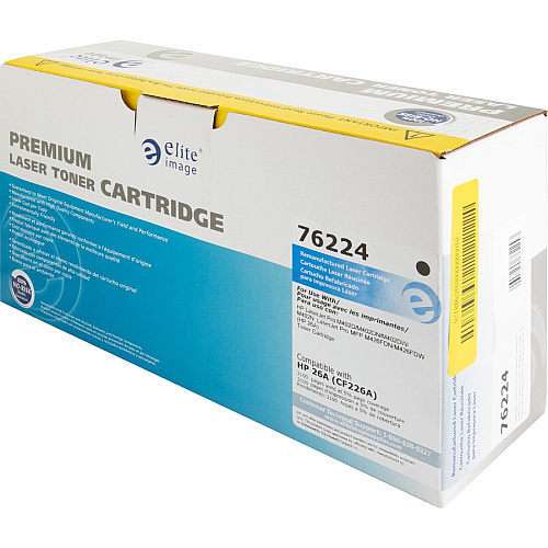 Elite Image Remanufactured Laser Toner Cartridge - Alternative for HP 26A (CF226A) - Black - 1 Each 3100 Pages (76224)