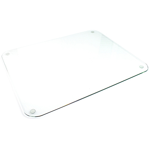 Desktex&reg; Glass Desk Pad - 19" x 24" Rectangular - 19" Width x 24" Length x 0.20000" Depth - Clear Backing - Tempered Glass - Clear (FCDE1924G)