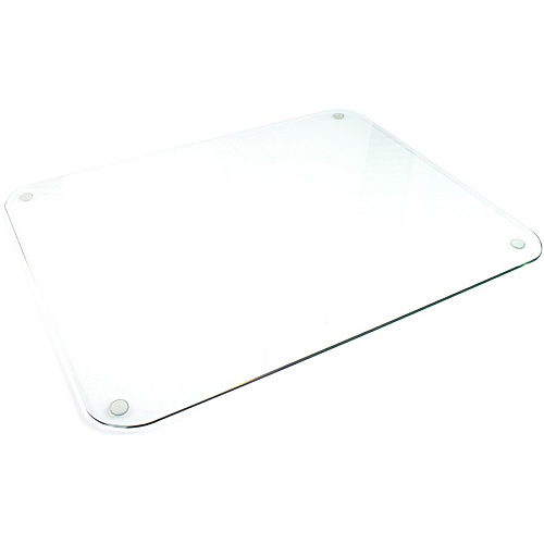 Desktex Glaciermat&reg; Glass Desk Pad - 20" x 36" Rectangular - 20" Width x 36" Length x 0.20000" Depth - Clear Backing - Tempered Glass - Clear (FCDE2036G)
