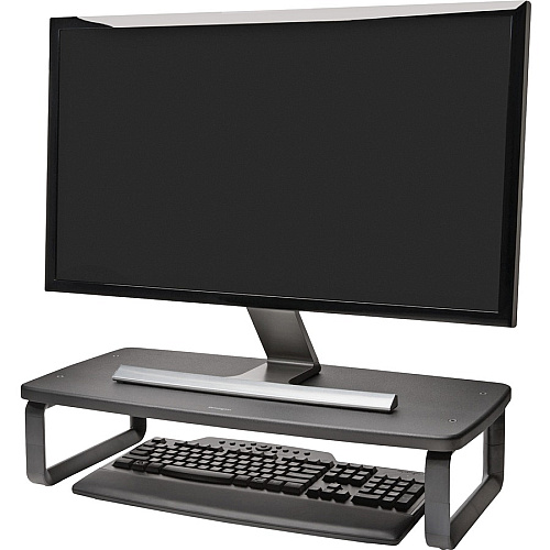 Kensington SmartFit Extra Wide Monitor Stand Up to 27" Screen Support - 39 lb Load Capacity - Flat Panel Display Type Supported - 2" Height x 24" Width x 11.8" Depth - Black - Sturdy (52797)