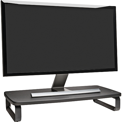Kensington SmartFit Extra Wide Monitor Stand Up to 27" Screen Support - 39 lb Load Capacity - Flat Panel Display Type Supported - 2" Height x 24" Width x 11.8" Depth - Black - Sturdy (52797)