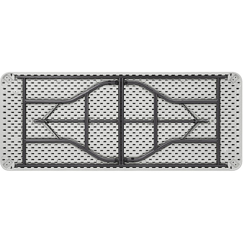 Lorell Extra-Capacity Ultra-Lite Folding Table Light Gray Top - Dark Gray Base - 750 lb Capacity - 72" Table Top Width x 30" Table Top Depth - 29.25" Height - Gray - High-density Polyethylene (HDPE) Top Material - 1 Each (LLR12347)