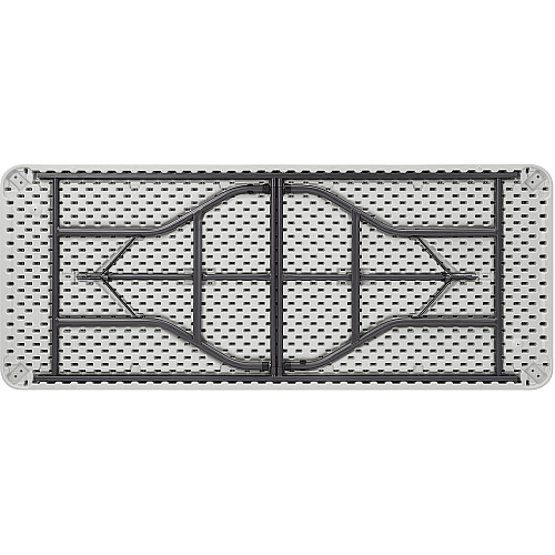 Lorell Extra-Capacity Ultra-Lite Folding Table Light Gray Top - Dark Gray Base - 750 lb Capacity - 72" Table Top Width x 30" Table Top Depth - 29.25" Height - Gray - High-density Polyethylene (HDPE) Top Material - 1 Each (LLR12347)