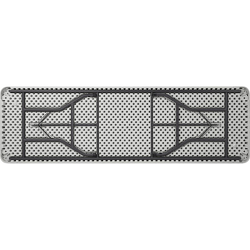 Lorell Extra-Capacity Ultra-Lite Folding Table Light Gray Top - Dark Gray Base - 750 lb Capacity - 96" Table Top Width x 30" Table Top Depth - 29.25" Height - Gray - High-density Polyethylene (HDPE) Top Material - 1 Each (LLR12348)