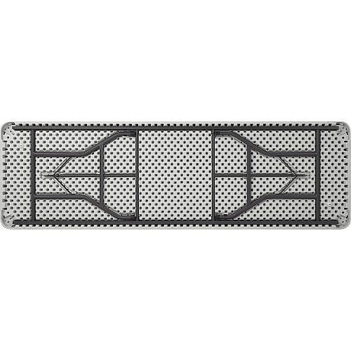Lorell Extra-Capacity Ultra-Lite Folding Table Light Gray Top - Dark Gray Base - 750 lb Capacity - 96" Table Top Width x 30" Table Top Depth - 29.25" Height - Gray - High-density Polyethylene (HDPE) Top Material - 1 Each (LLR12348)