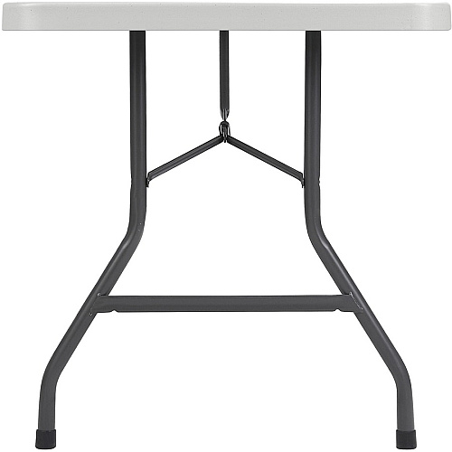 Lorell Extra-Capacity Ultra-Lite Folding Table Light Gray Top - Dark Gray Base - 750 lb Capacity - 96" Table Top Width x 30" Table Top Depth - 29.25" Height - Gray - High-density Polyethylene (HDPE) Top Material - 1 Each (LLR12348)