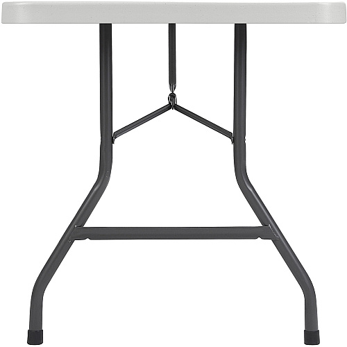 Lorell Extra-Capacity Ultra-Lite Folding Table Light Gray Top - Dark Gray Base - 750 lb Capacity - 96" Table Top Width x 30" Table Top Depth - 29.25" Height - Gray - High-density Polyethylene (HDPE) Top Material - 1 Each (LLR12348)