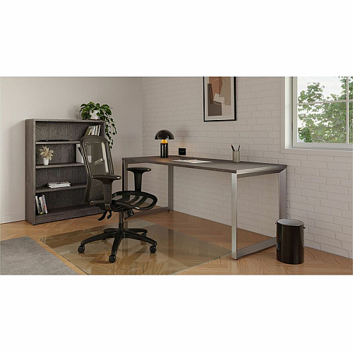 Lorell Relevance Series Charcoal Laminate Office Furniture 71.6" Width x 29.5" Depth x 1" Thickness Table Top - Straight Edge - Finish: Weathered Charcoal, Laminate (LLR16198)