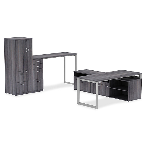 Lorell Relevance Series Tabletop 59.9" Width x 29.5" Depth x 1" Thickness Table Top - Straight Edge - Finish: Mahogany, Laminate (LLR16200)