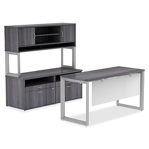 Lorell Relevance Series Tabletop 59.9" Width x 29.5" Depth x 1" Thickness Table Top - Straight Edge - Finish: Mahogany, Laminate (LLR16200)