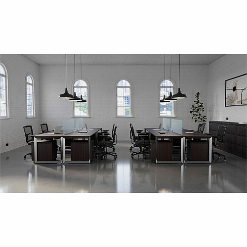 Lorell Relevance Series Desk-height Side Leg Frame 23.3" Height x 28.5" Width - Finish: Silver (LLR16204)