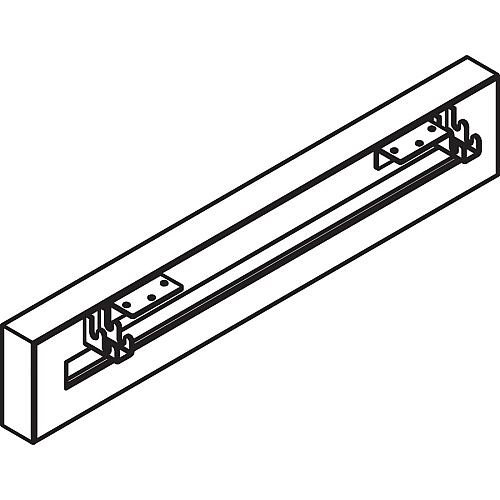 Lorell Relevance Series Short Side Leg Frame 5.3" Height x 23.1" Width - Finish: Silver (LLR16206)