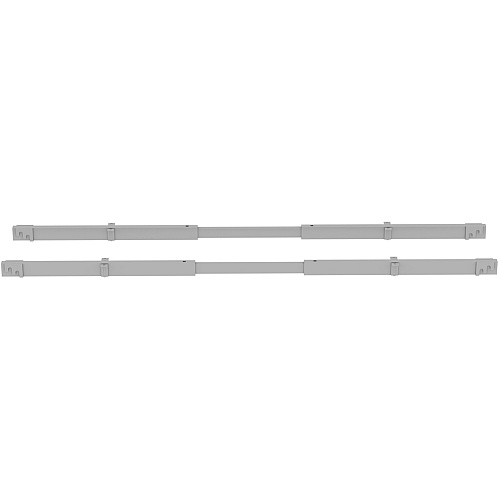 Lorell Adjustable Crossbar Set 67" Width - Silver - 2 / Set (LLR16208)