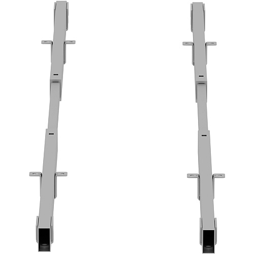 Lorell Adjustable Crossbar Set 67" Width - Silver - 2 / Set (LLR16208)
