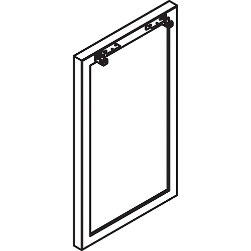 Lorell Relevance Standing-Height Side Leg Frame 40.4" Height x 23.3" Width - Finish: Silver (LLR16209)