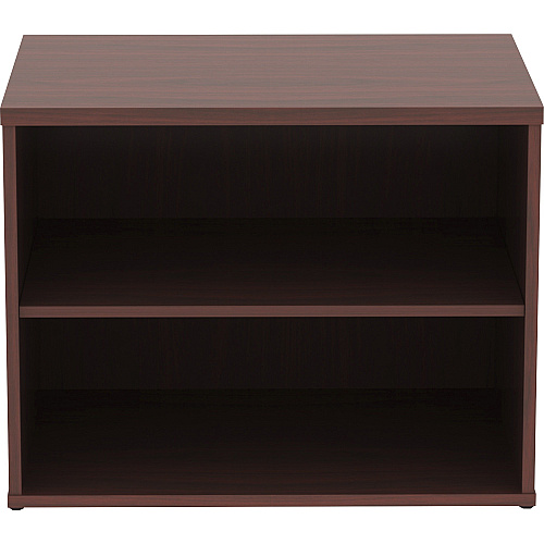 Lorell Relevance Series Storage Cabinet Credenza w/No Doors 23.1" Height x 29.5" Width x 22" Depth - 2 Shelve(s) - Finish: Mahogany, Laminate (LLR16214)