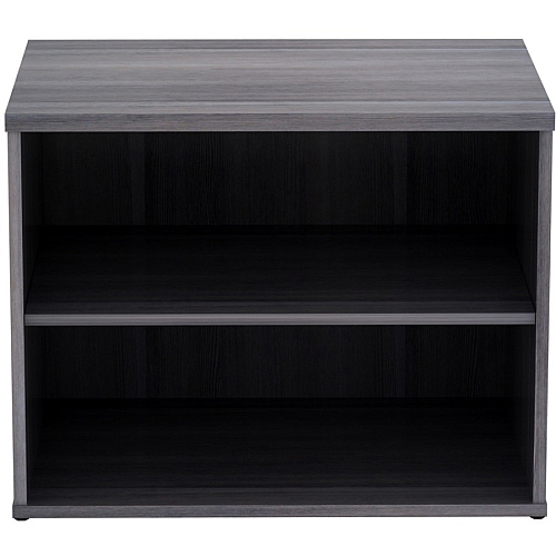Lorell Relevance Series Storage Cabinet Credenza w/No Doors 23.1" Height x 29.5" Width x 22" Depth - 2 Shelve(s) - Finish: Weathered Charcoal, Laminate (LLR16215)