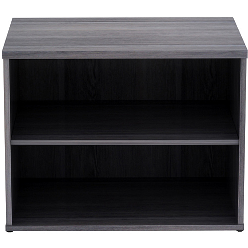 Lorell Relevance Series Storage Cabinet Credenza w/No Doors 23.1" Height x 29.5" Width x 22" Depth - 2 Shelve(s) - Finish: Weathered Charcoal, Laminate (LLR16215)