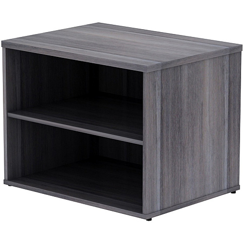 Lorell Relevance Series Storage Cabinet Credenza w/No Doors 23.1" Height x 29.5" Width x 22" Depth - 2 Shelve(s) - Finish: Weathered Charcoal, Laminate (LLR16215)