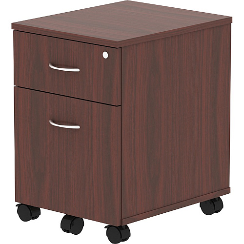 Lorell Relevance Series 2-Drawer File Cabinet 22.9" Height x 15.8" Width x 19.9" Depth - 2 x File, Box Drawer(s) - Finish: Mahogany Laminate (LLR16216)