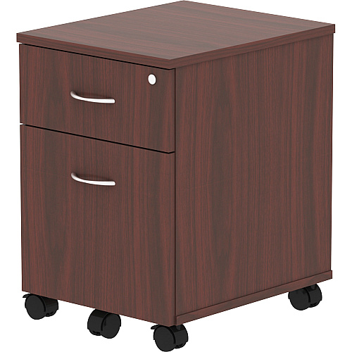 Lorell Relevance Series 2-Drawer File Cabinet 22.9" Height x 15.8" Width x 19.9" Depth - 2 x File, Box Drawer(s) - Finish: Mahogany Laminate (LLR16216)