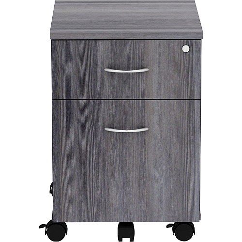 Lorell Relevance Series 2-Drawer File Cabinet 22.9" Height x 15.8" Width x 19.9" Depth - 2 x File, Box Drawer(s) - Finish: Weathered Charcoal, Laminate (LLR16217)