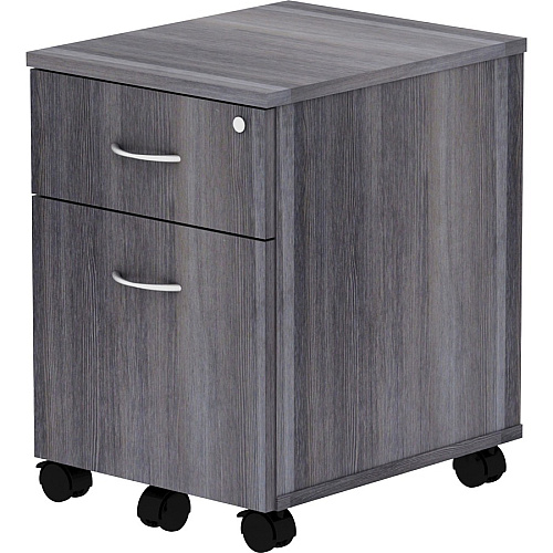 Lorell Relevance Series 2-Drawer File Cabinet 22.9" Height x 15.8" Width x 19.9" Depth - 2 x File, Box Drawer(s) - Finish: Weathered Charcoal, Laminate (LLR16217)