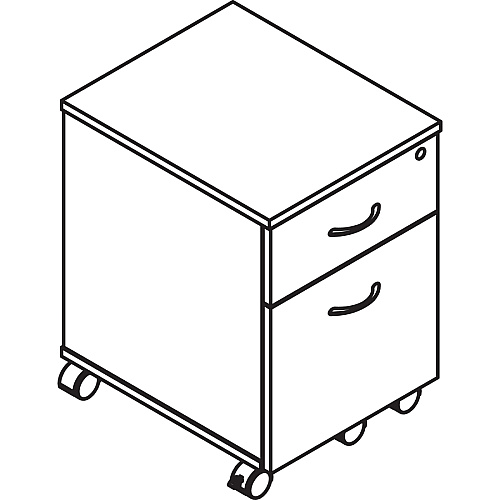 Lorell Relevance Series 2-Drawer File Cabinet 22.9" Height x 15.8" Width x 19.9" Depth - 2 x File, Box Drawer(s) - Finish: Weathered Charcoal, Laminate (LLR16217)