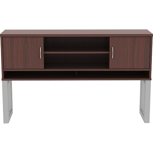 Lorell Relevance Series Freestanding Hutch 36" Height x 59" Width x 15" Depth - 3 Shelve(s) - Finish: Mahogany, Laminate (LLR16218)