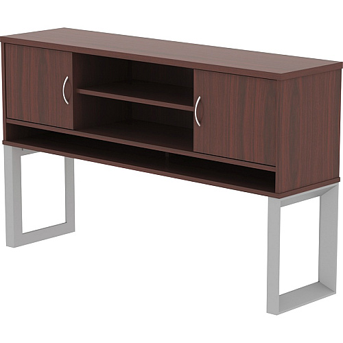 Lorell Relevance Series Freestanding Hutch 36" Height x 59" Width x 15" Depth - 3 Shelve(s) - Finish: Mahogany, Laminate (LLR16218)
