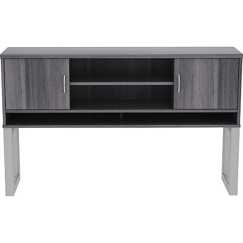 Lorell Relevance Series Freestanding Hutch 36" Height x 59" Width x 15" Depth - 3 Shelve(s) - Finish: Charcoal, Laminate (LLR16219)
