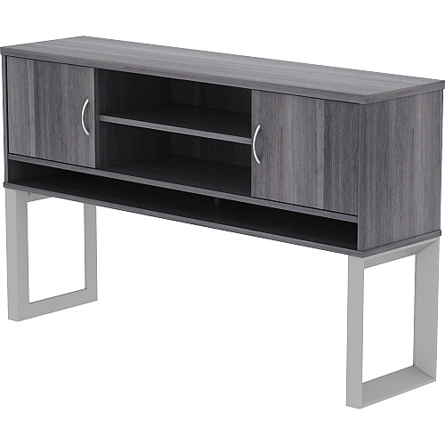Lorell Relevance Series Freestanding Hutch 36" Height x 59" Width x 15" Depth - 3 Shelve(s) - Finish: Charcoal, Laminate (LLR16219)