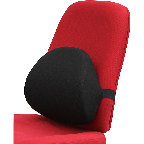 Lorell Ergo Lumbar Back Support Black - Fabric, Memory Foam - 1 Each (LLR42170)