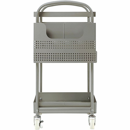 Lorell Mobile File Cart 12.50" Length x 22.40" Width x 25.25" Height - Metal Frame - Champagne Gold - 1 Each (LLR45654)