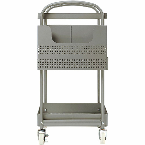Lorell Mobile File Cart 12.50" Length x 22.40" Width x 25.25" Height - Metal Frame - Champagne Gold - 1 Each (LLR45654)