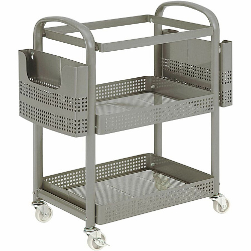 Lorell Mobile File Cart 12.50" Length x 22.40" Width x 25.25" Height - Metal Frame - Champagne Gold - 1 Each (LLR45654)
