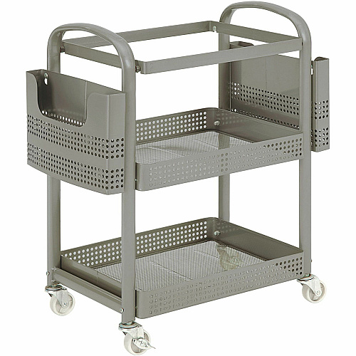 Lorell Mobile File Cart 12.50" Length x 22.40" Width x 25.25" Height - Metal Frame - Champagne Gold - 1 Each (LLR45654)