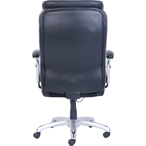 Lorell Wellness by Design Big & Tall Chair with Flexible Air Technology Black Seat Color - Bonded Leather Seat Material - Black Back Color - Bonded Leather Back Material - 5-star Base - Armrest - 1 Each (LLR48843)