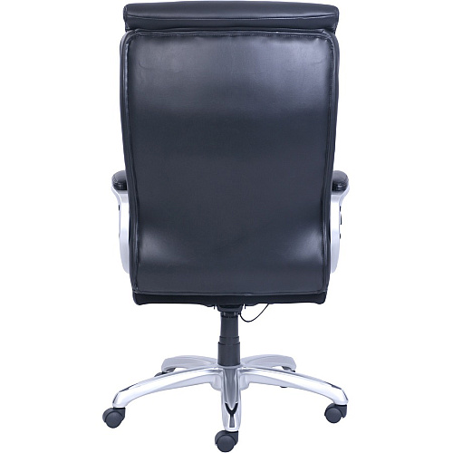 Lorell Wellness by Design Big & Tall Chair with Flexible Air Technology Black Seat Color - Bonded Leather Seat Material - Black Back Color - Bonded Leather Back Material - 5-star Base - Armrest - 1 Each (LLR48845)