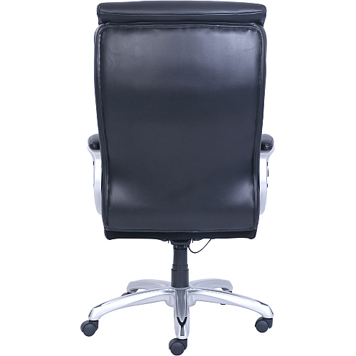 Lorell Wellness by Design Big & Tall Chair with Flexible Air Technology Black Seat Color - Bonded Leather Seat Material - Black Back Color - Bonded Leather Back Material - 5-star Base - Armrest - 1 Each (LLR48845)